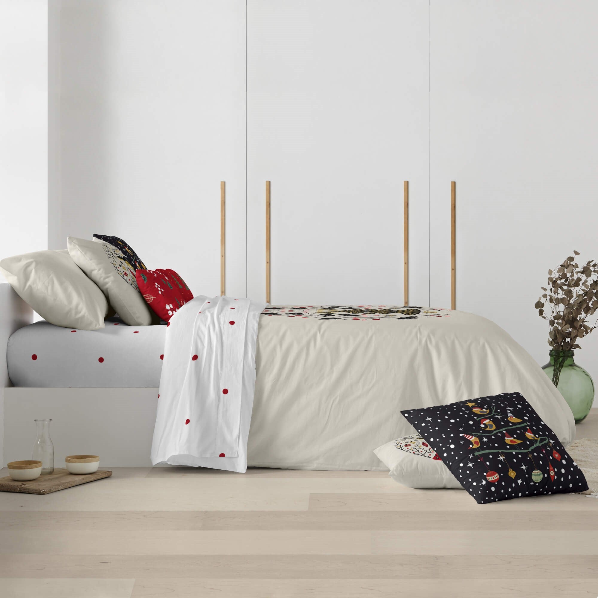 Housse de couette à clics 100% coton Laponia 1