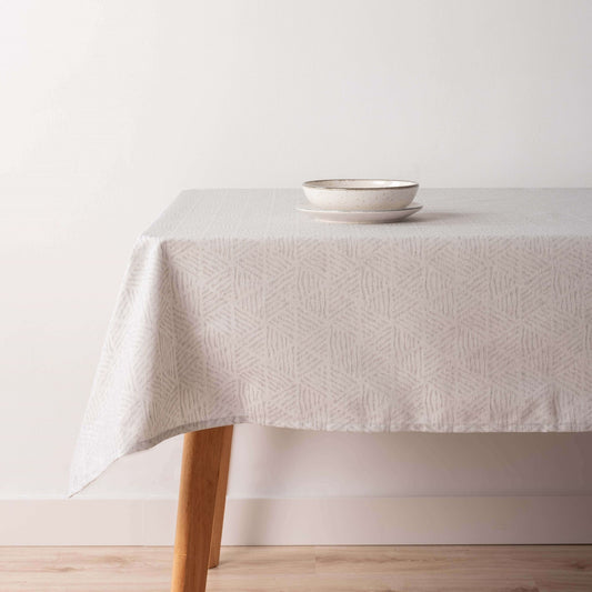 Bacoli jacquard stain-resistant tablecloth 31990C Alma Gray