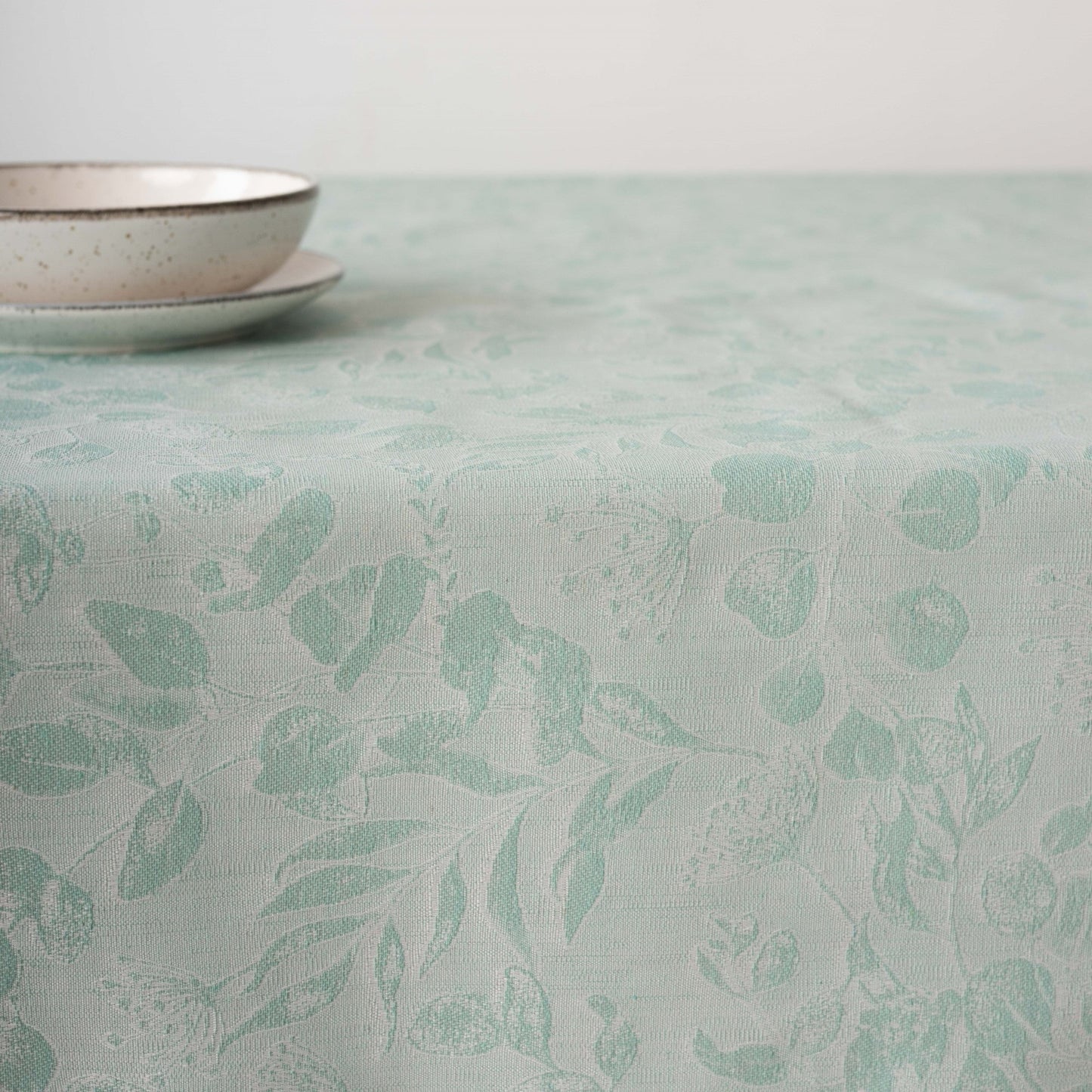 Bacoli 32010D2 Nappe jacquard turquoise antitache