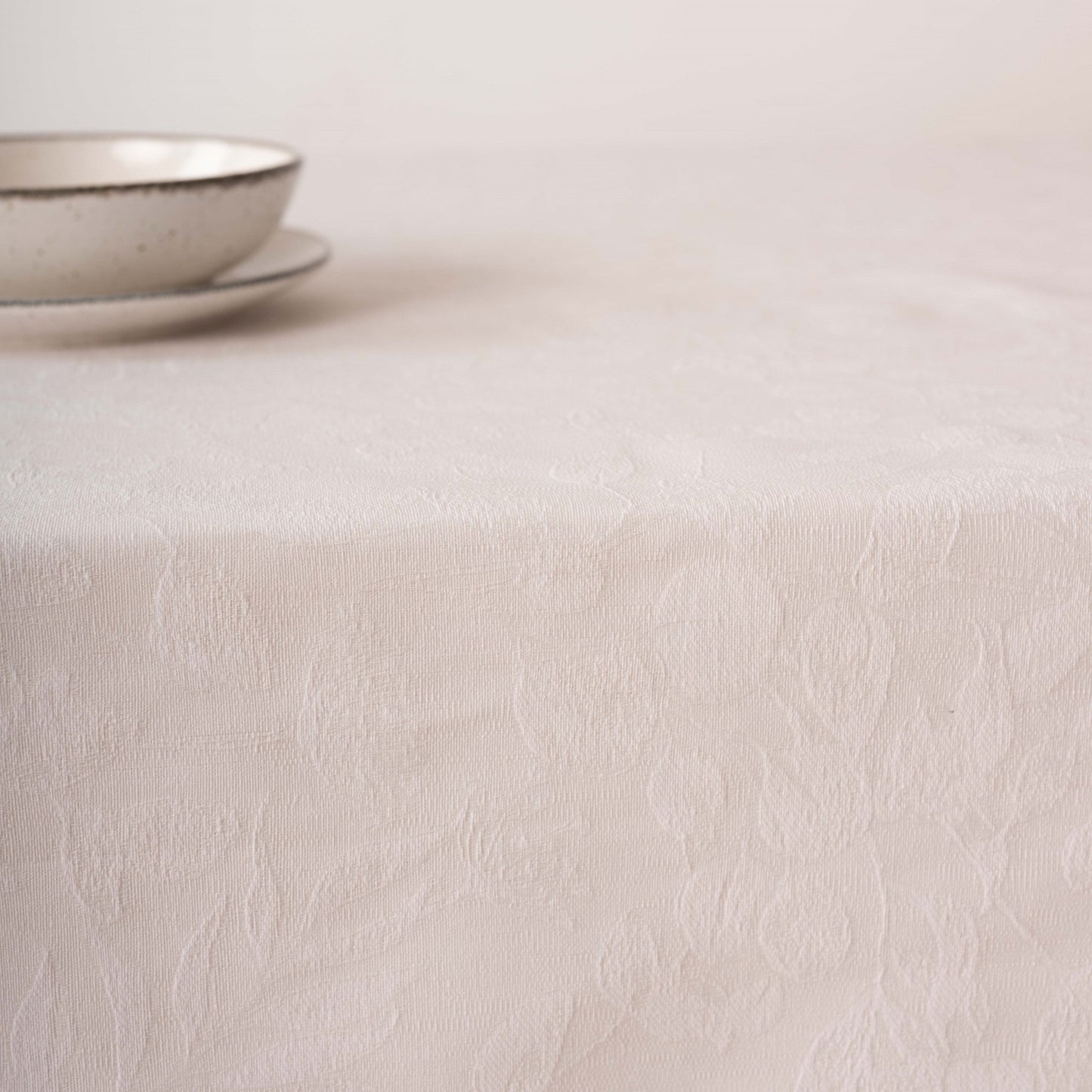 Nappe jacquard antitache Bacoli 32010D2 Blanc