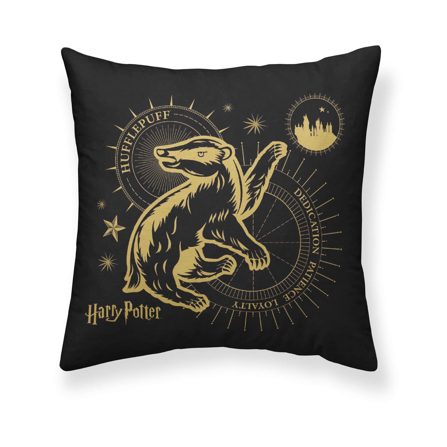 Funda de almohada Harry Potter microsatén Hufflepuff Gold A 65x65 cm