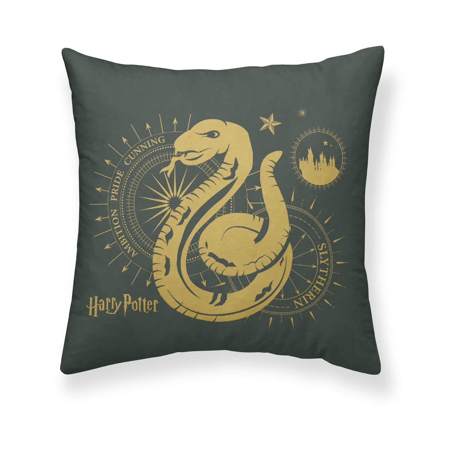 Funda de almohada Harry Potter microsatén Slytherin Gold A 65x65 cm