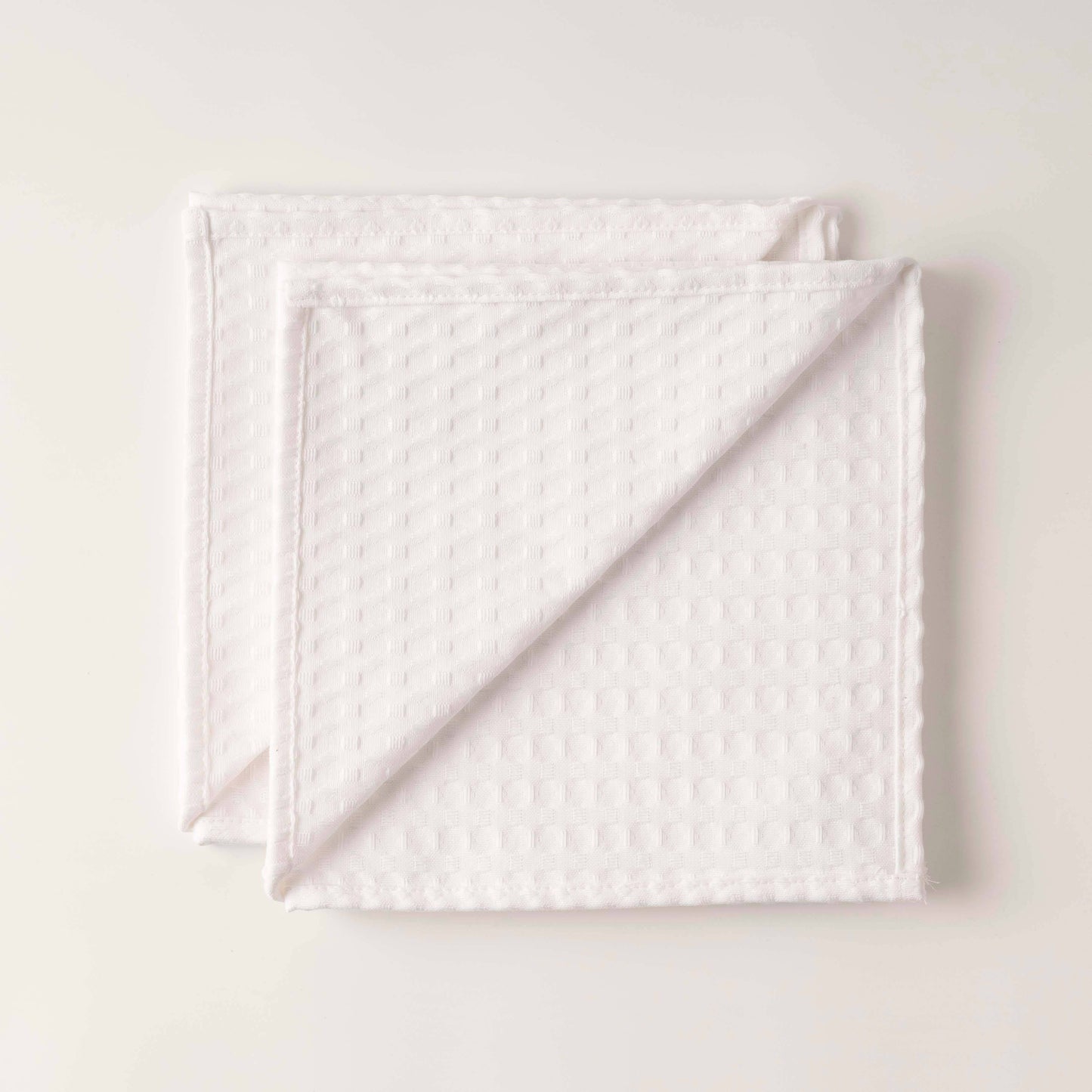 Pack 2 servilletas Waffle Blanco 45x45 cm