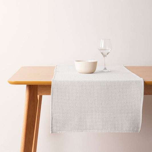 Natural Waffle table runner 45x140 cm