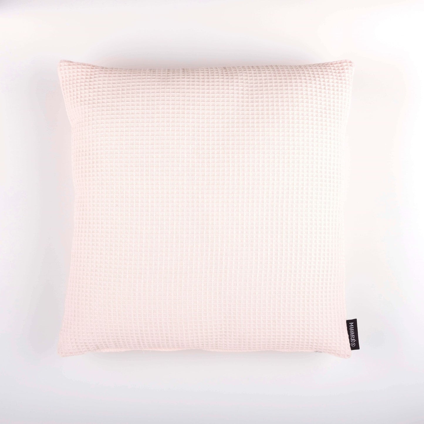 Housse de coussin gaufre sauce rose 50x50 cm