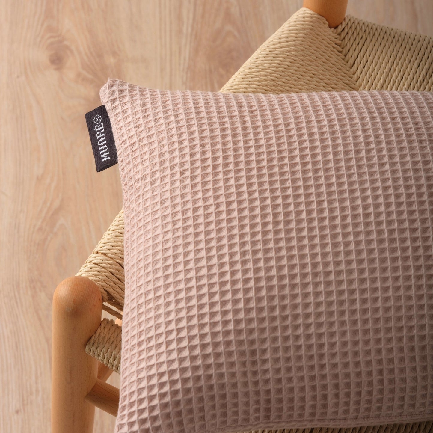 Waffle Pink cushion cover 50x50 cm