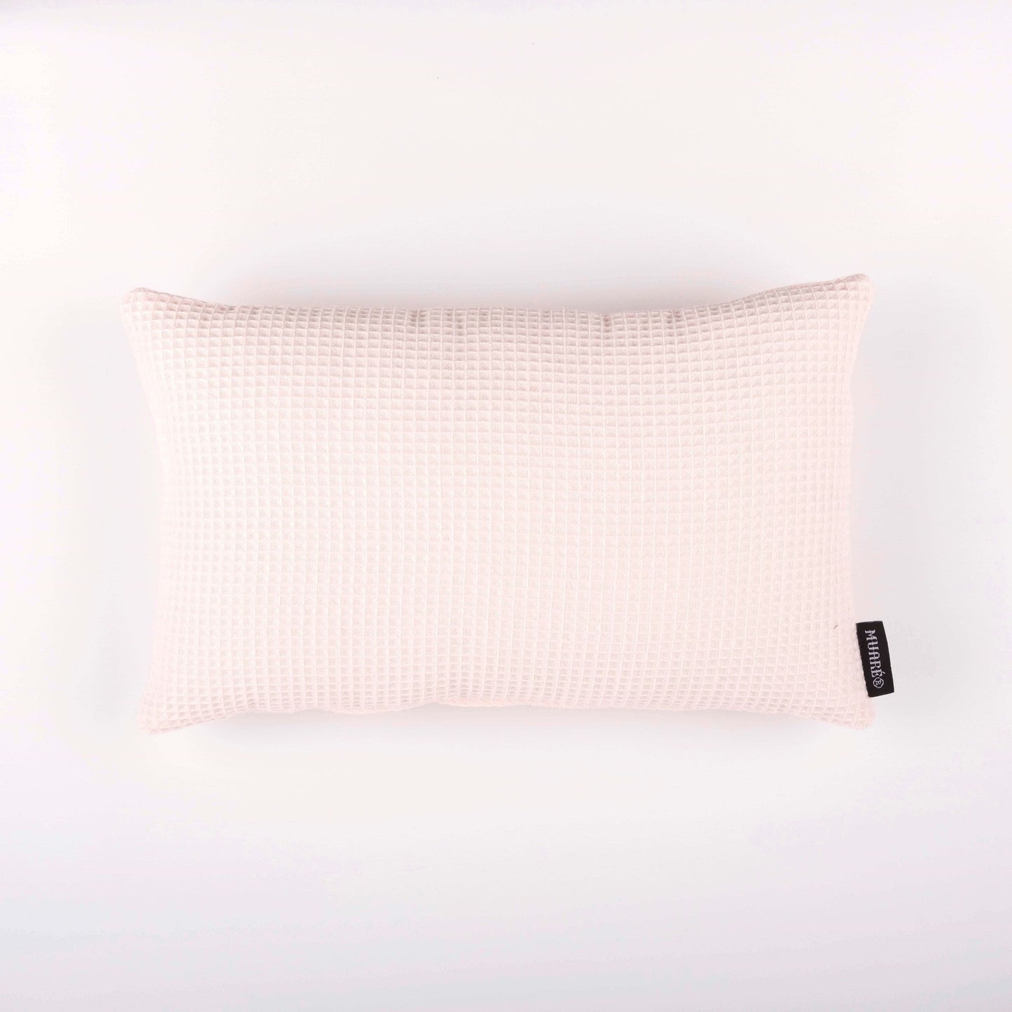 Housse de coussin gaufre sauce rose 30x50 cm