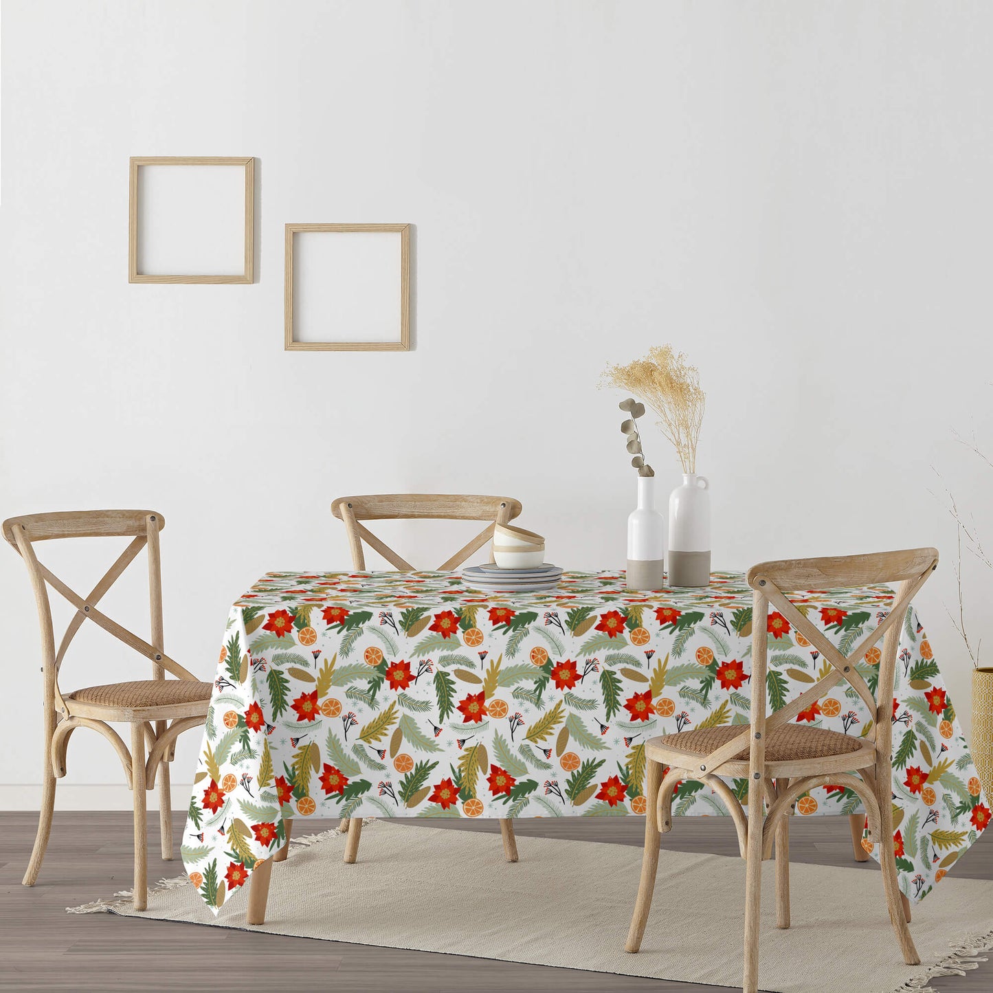 Merry Christmas stain-resistant tablecloth 33