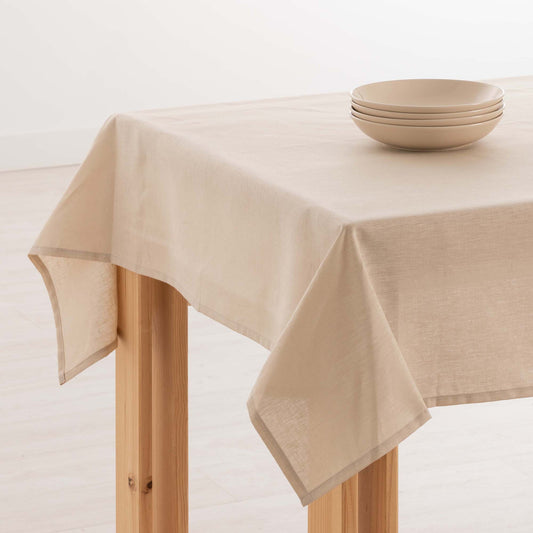 100% Ash Linen Water-Repellent Tablecloth