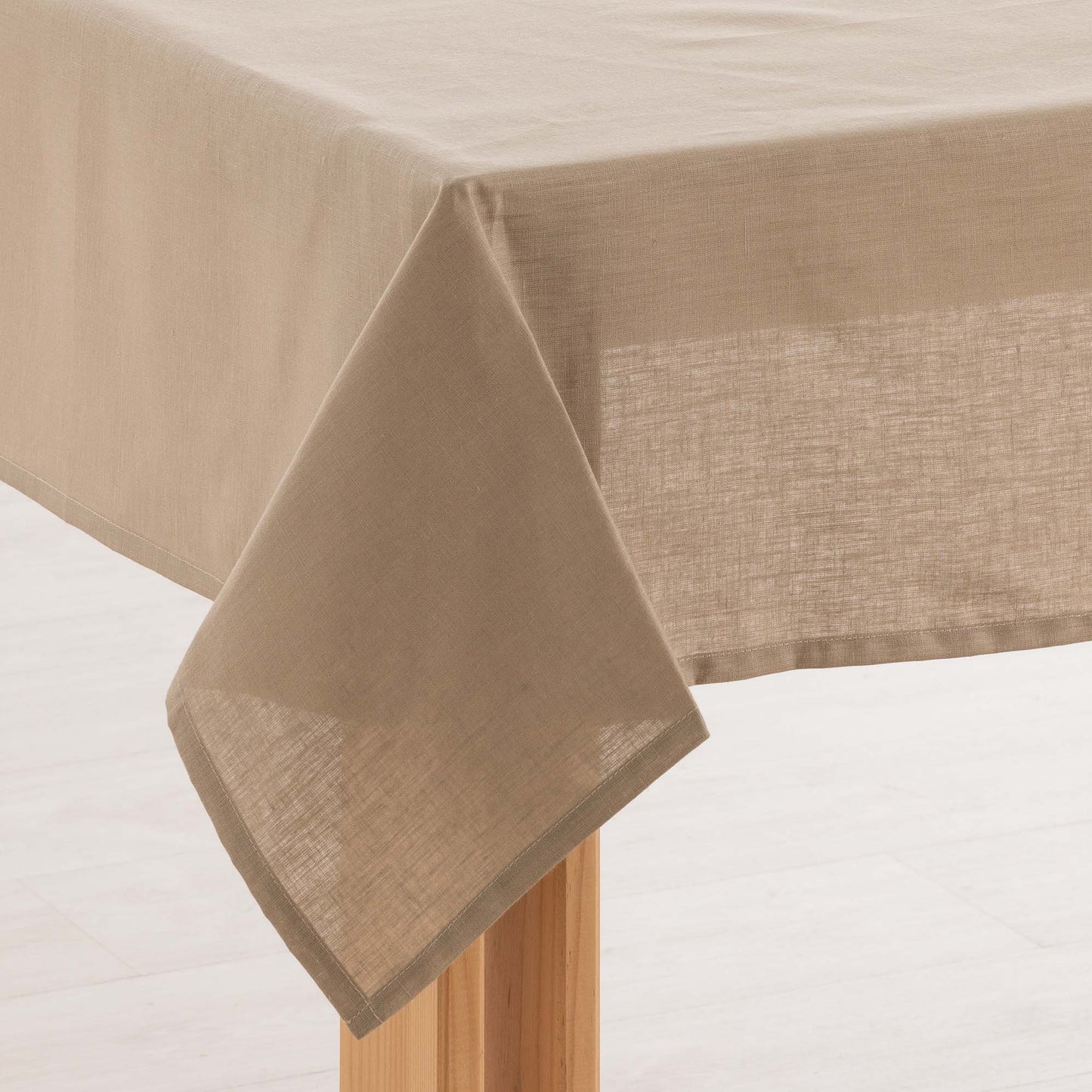 Nappe déperlante 100% lin taupe