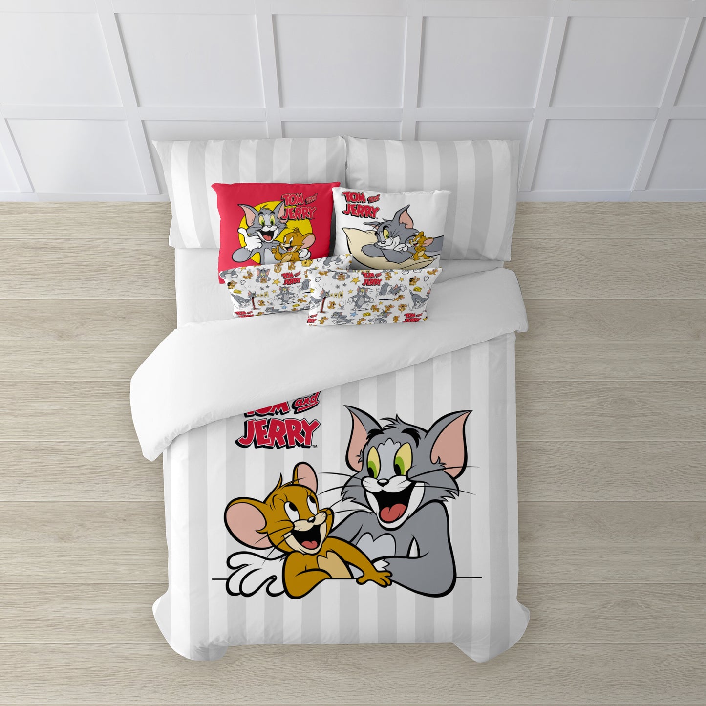 Duvet cover with buttons 100% cotton Tom &amp; Jerry Basic