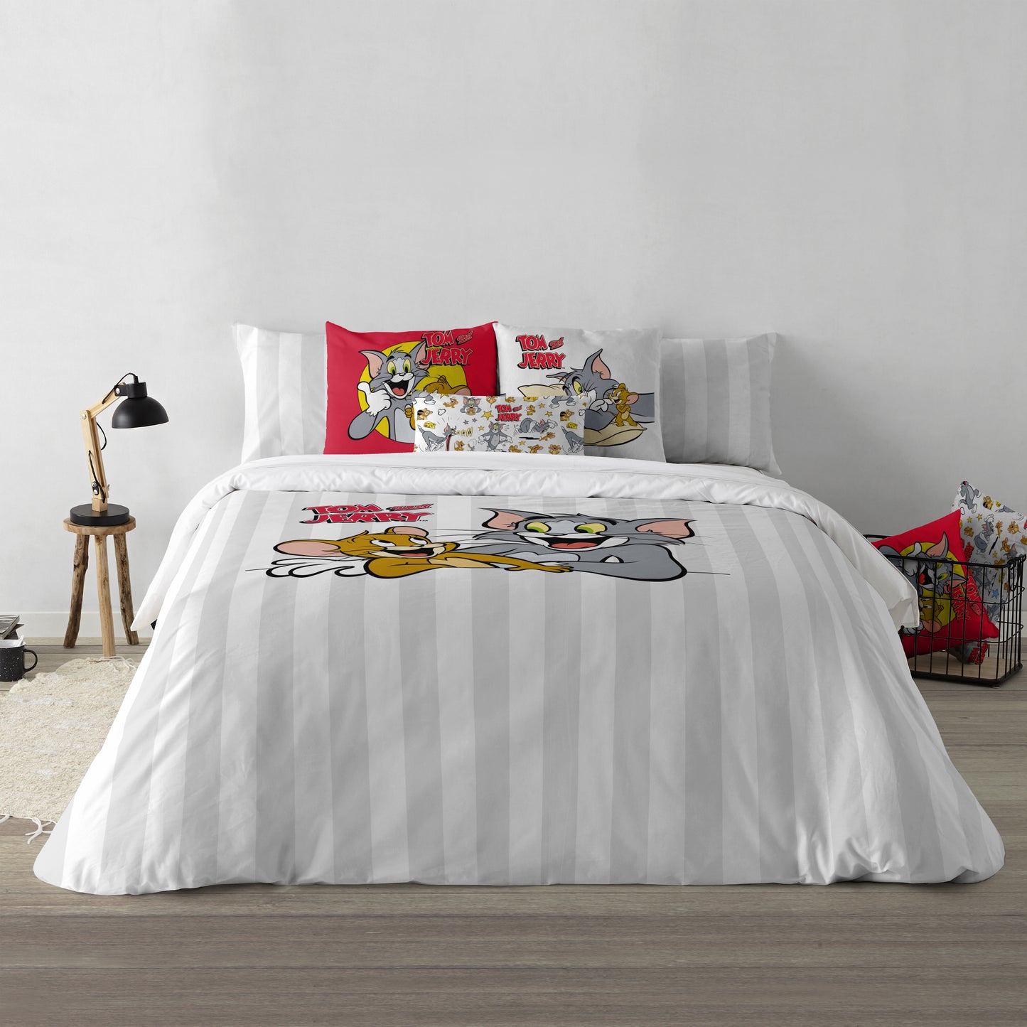 Duvet cover with buttons 100% cotton Tom &amp; Jerry Basic